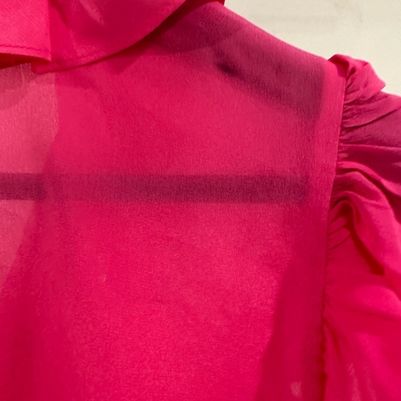 Alice + Olivia pink silk blouse - Picture 3 of 4